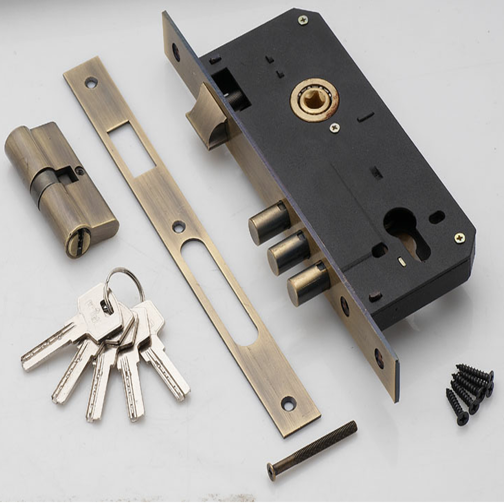 Mortise Lock Body and Door Cylinder With Keys