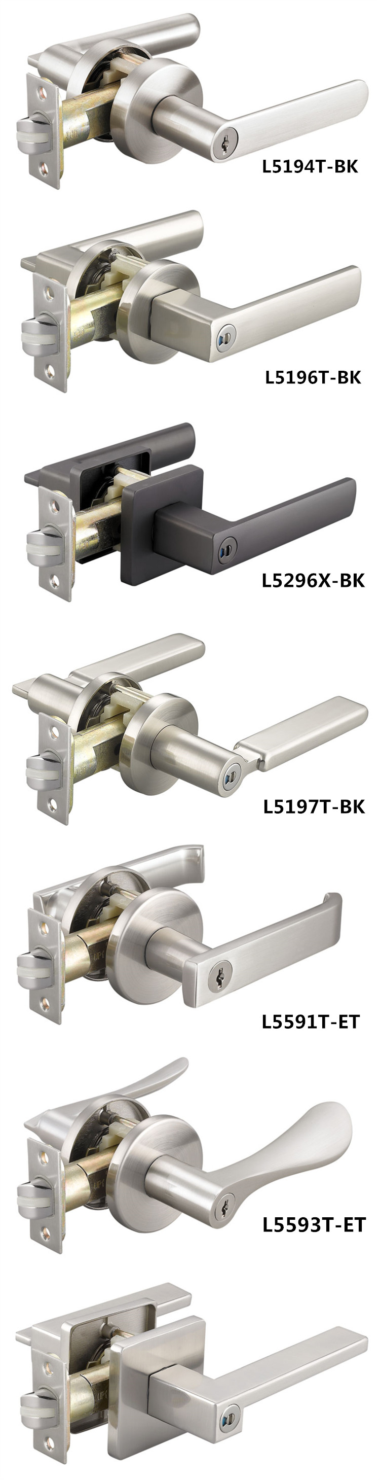Door Lock-L5698T-ET or BK